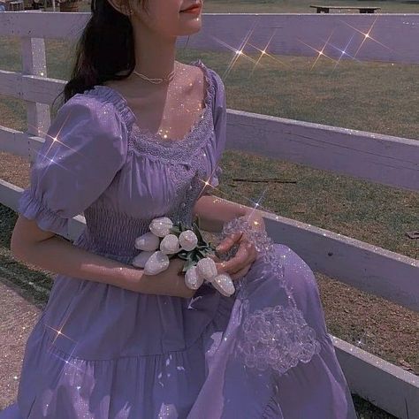 𝑆𝑎𝑣𝑒 : 𝐹𝑜𝑙𝑙𝑜𝑤 𝑚𝑒.•❤︎ Aesthetic Lavender, Lavender Dress, Purple Dress, Lavender, I Hope, Purple, Flowers