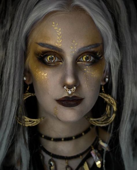 Pagan Makeup, Viking Makeup, Witchy Makeup, Edm Outfit, Tribe Necklace, Anime Eye Makeup, Elf Cosplay, W.i.t.c.h Aesthetic, Witch Makeup