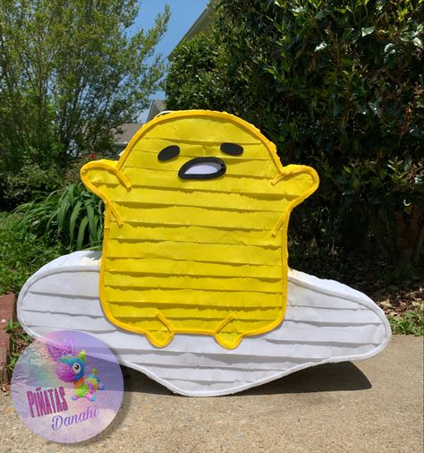 Piñata Gudetama Party Decoration, Gudetama Birthday Party, Gudetama Costume, Gudetama Party, Gudetama Birthday, Rose Birthday, Piñata Ideas, Rosé Birthday, Storybook Art