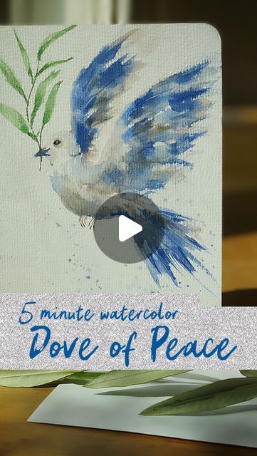 Mary Wu | Aspiring Watercolor & Flower Preservationist on Instagram: "What does peace mean to you? 🕊️  I am just one person, a small account on IG… but if we all can imagine peace then what would the world look like?  Please share peace with as many as you can! 🕊️🕊️🕊️🕊️🕊️  My friend @meadowsledgestudios encouraged me to paint peace and I encourage you to do as well! Please tag us so if you do so that we don’t miss it! And we will share it in our stories🙏🏼   You may say I’m a dreamer, but I’m not the only one. I hope someday you’ll join us. And the world will live as one. - John Lennon  Let’s paint a greeting card with dove of peace🕊️ today!  Make quick 5 minute watercolor a daily habit!  Inspired by peace…. always painting in the EASIEST way I can think of…  If it is possible, as Dove Painting, Peace Meaning, Watercolor Angel, Dove Of Peace, Watercolor Tips, Watercolor Paintings For Beginners, Christmas Card Art, Watercolor Paintings Easy, Watercolor Christmas Cards