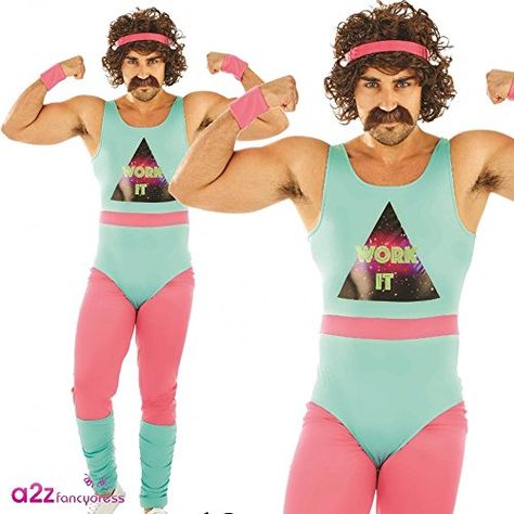 Fitness Instructor Costume, 80s Costume For Men, 80s Fitness, 80s Costumes, Mens Fancy Dress, Costume For Men, Party Outfit Men, Funny Costume, 80s Theme Party