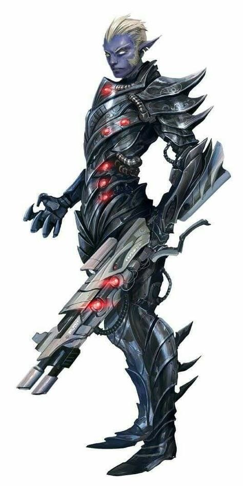 Alien Soldier, Magical Monster, Sci Fi Alien, Alien Technology, Sci Fi Character Design, Sci Fi Rpg, Dark Elves, Virtual Tabletop, Alien Character