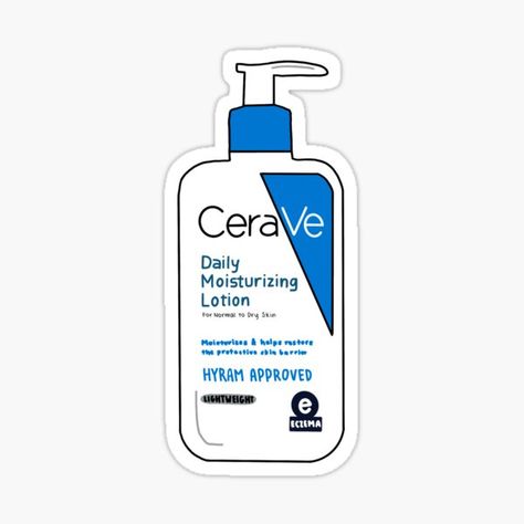 Cerave Daily Hidratante Loción que está aprobado por Hyram • Millones de diseños originales hechos por artistas independientes. Cerave Daily Moisturizing Lotion, Squishy Food, Paper Makeup, Daily Moisturizing Lotion, Cerave Skincare, Makeup Stickers, Sticker Design Inspiration, Posca Marker, Paper Duck