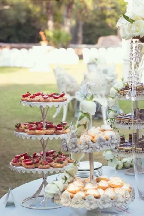 comtesse-du-chocolat:  (via pinterest) High Tea Wedding, Ladies Brunch, Summer Tea, Picnic Ideas, Tuscan Wedding, Tea Party Garden, Birthday Food, Wedding Catering, Tea Cakes