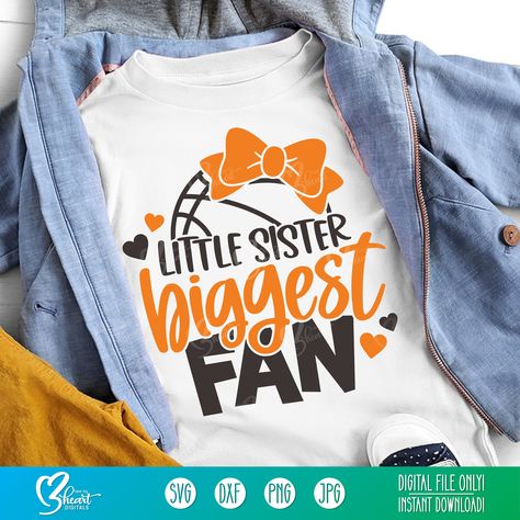 Sports Shirts Ideas, Sister Png, Sports Clipart, Teacher Fits, Sister Svg, Basketball Shirts, Sports Shirt, Baby Sister, Fan Shirts