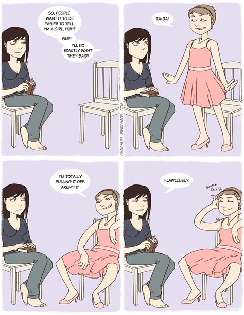 Being Feminine, Sandra Lee, Gender Stereotypes, Gender Identity, Lgbt Pride, Sociology, Body Language, Funny Comics, The Body