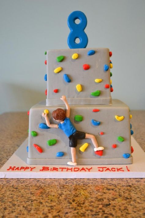 rock climbing cakes for boys | Sugarland's Rock Climbing Cake for Jack's 8th | Cakes that inspire me Birthday Cake Ideas For Boys, Cake Ideas For Boys, Rock Climbing Cake, Rock Climbing Party, Purple Cakes Birthday, Rock Cake, New Birthday Cake, Diy Birthday Cake, Princess Birthday Cake