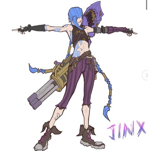 Jinx Signature, Megaman Redesign, Jinx Fanart, Ekko League Of Legends, Black Widow And Hulk, League Of Legends Poster, Get Jinx, Jinx Arcane, League Of Legends Game