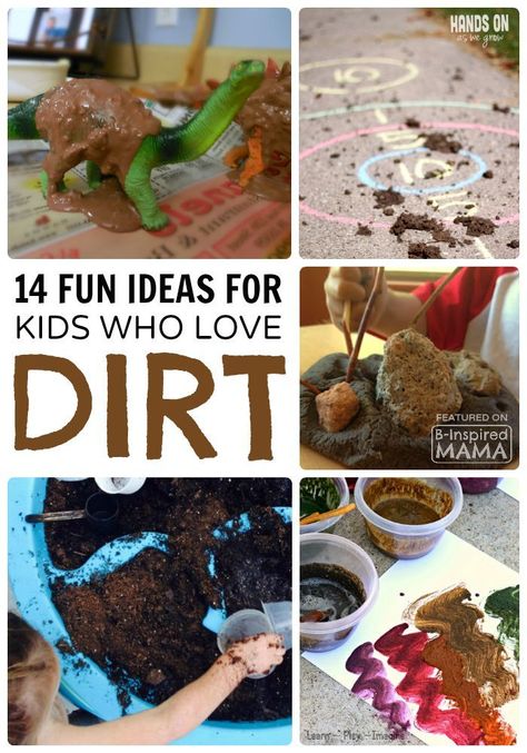 14 Fun Activities for Kids Who Love Dirt + New fun kids music that encourages outdoor play and a love of nature - from Bobs & LoLo's new DirtyFeet Album - at B-Inspired Mama - AD Dirt Painting, Fun Ideas For Kids, Dinosaur Play, Kids Music, Outdoor Activities For Kids, Nature Play, Outdoor Learning, Nature Activities, Fun Activities For Kids