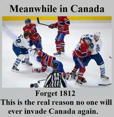 Don't mess with us Canadians! Canada Humor, Hockey Jokes, Hockey Players Funny, Canada Memes, Canadian Humor, Asthma Attack, Canadian Things, Toronto Maple Leafs Hockey, Funny Hockey