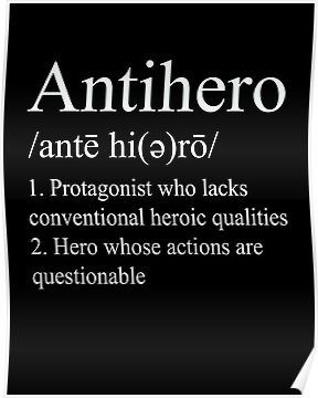 Anti hero Definition V2 Poster Anti Hero Definition, Anti Hero Quotes, Anti Hero Aesthetic, Hero Definition, Hero Aesthetic, Hero Quotes, Anti Hero, For Stickers, Creative Writing Prompts