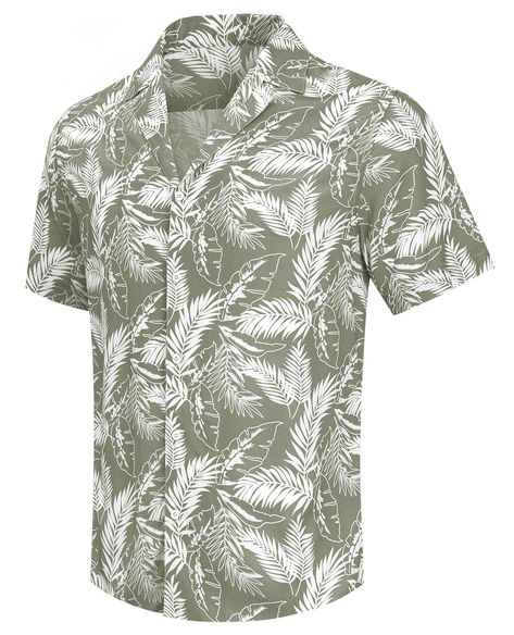 PRICES MAY VARY. Soft&Flowy Fabric - Our JEKAOYI Hawaiian shirts are made of rayon, a soft and skin-friendly material that keeps you cool and comfortable. Fashionable Floral Print Design - Our men's button-down short sleeve shirts feature a trendy palm leaf print, cuban collar style, and are perfect for vacation, both at the beach or out for a night out. Occasion - Whether you're looking for casual daily wear, a perfect vacation outfit, or something to wear on a date or out shopping, our Hawaiia Beach Shirts For Men, Floral Print Design, Short Sleeve Shirts, Mens Hawaiian Shirts, Hawaiian Shirts, Beach Shirts, Shirts For Men, Vacation Outfits, Button Down Shirts