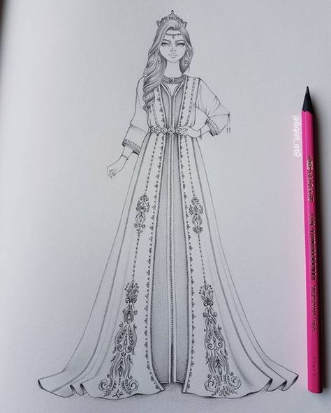 Bride Sketch, Sketch Dress, Art Studio Room, Illustrator Artist, Dress Sketches, Bridal Look, Jan 17, Illustration Sketches, Henna Design