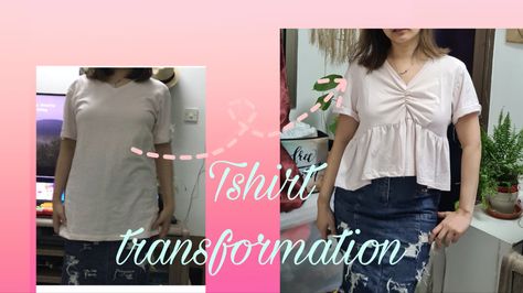 How to make babydoll tops tutorial from old shirt Tshirt Transformation Diy, Diy Babydoll Top, Tshirt Transformation, Transform Tshirt, Diy Babydoll, Babydoll Tops, Diy Tshirt, Top Diy, Diy Tops