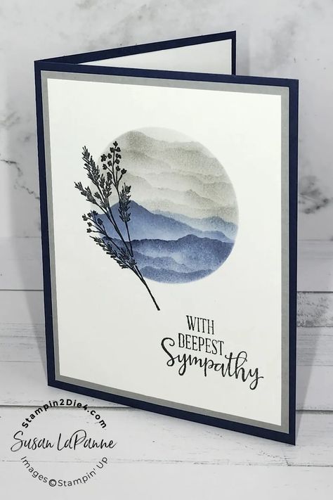 Messages of Sympathy from Peaceful Moments – stampin2die4.com Stampin Up Sympathy Cards, Stampin Up Karten, Sympathy Messages, Sympathy Cards Handmade, Condolence Card, Silhouette Cards, Karten Design, Paper Crafts Card, Sympathy Card