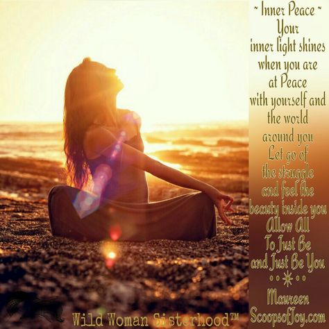 Inner Peace ~ Your inner light shines when you are at Peace with yourself and the world around you ~ Let go of the struggle and feel the beauty inside you ~ Allow All To Just Be ~ and Just Be You ༺❁༻ Maureen, ScoopsofJoy.com .. WILD WOMAN SISTERHOOD™ #wildwomansisterhood #justbe #yoga #meditation Photo Yoga, Yoga Nature, Yoga Photoshoot, Sup Yoga, Yoga Photos, Yoga Posen, Beach Yoga, Yoga Nidra, Yoga Photography