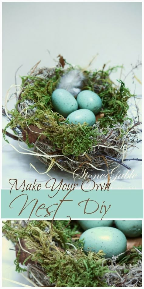 Easter Birds Nest, Nest Craft, Nest Diy, Bird Nest Craft, Birds Nests, Bird Nests, Diy Bird Feeder, Spring Birds, Spring Decorations