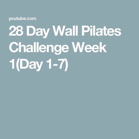 28 Day Wall Pilates Challenge Week 1(Day 1-7) Beginner Workout With Weights, 28 Day Workout Challenge, 28 Day Wall Pilates, 28 Day Wall Pilates Challenge, Wall Pilates Challenge, Workout Challenge Beginner, Workout With Weights, Wall Pilates, Pro Football Teams