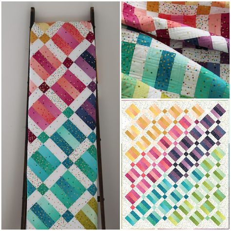 Ombre Tiles PDF - V and Co. by Vanessa Christenson Ombre Quilt Pattern, Tiles Quilt Pattern, Ombre Quilt, Tiled Quilt, Paper Crafts Magazine, Ombre Fabric, Jelly Roll Quilt Patterns, Needlework Shops, Fat Quarter Quilt