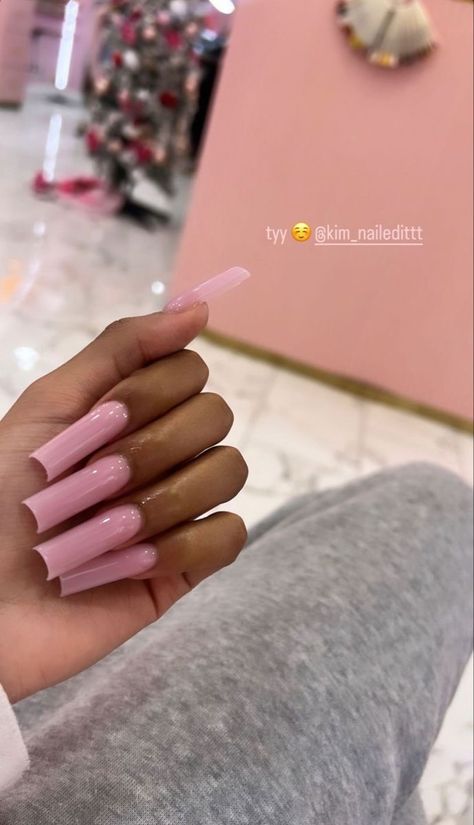 Plain Acrylic Nails, Nails Plain, Nails Unique, Tapered Square Nails, Plain Nails, Racun Shopee, Colored Acrylic, Colored Acrylic Nails, Dope Nail Designs