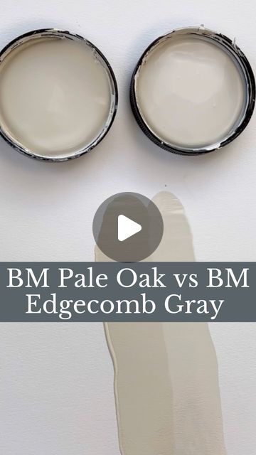 Loralee AhMu on Instagram: "When it comes to the best Benjamin Moore Greige paint colors, my top picks always include Pale Oak and Edgecomb Gray. These soft neutrals seamlessly complement a variety of colors making them versatile choice for your space. PALE OAK Pale Oak leans more beige. So it would be considered a warm gray. It’s perfect for spaces lacking natural light. It pairs well with BM Chantilly Lace, BM Wrought Iron, and for a pop of color try BM Dinner Party. EDGECOMB GRAY On the other hand, Edgecomb Gray has more gray undertones and does best in well-lit areas. It’s a great color for both north and south facing rooms. Pair it with BM Boothbay Gray, BM White Heron, BM Pashima, and BM Dove Wing. Have you used Pale Oak or Edgecomb Gray in your homes? I’d love to know. ♥️Follo Pale Oak And Sea Salt, Pale Oak By Benjamin Moore, Chantilly Lace And Pale Oak, Pale Oak Benjamin Moore Trim, Fossil Benjamin Moore, Bm White Heron, Pale Oak Benjamin Moore Living Room, Pale Oak Vs Edgecomb Gray, Pale Oak Benjamin Moore Kitchen Cabinets