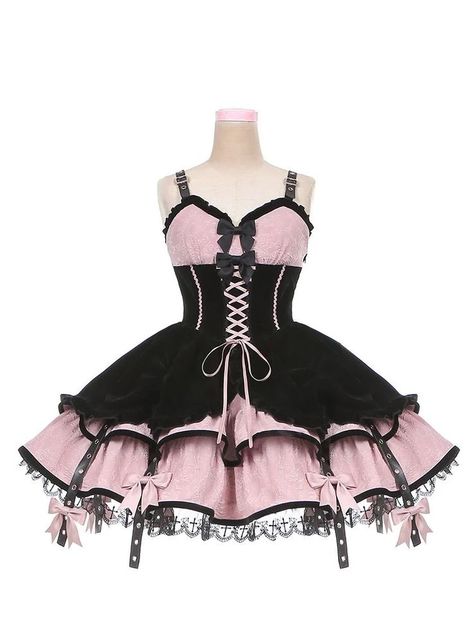 Black Bolero, Kawaii Outfit Ideas, Vampire Girl, Jumper Skirt, Velvet Lace, Costume Outfits, Lace Fashion, Kawaii Clothes, Girly Fashion