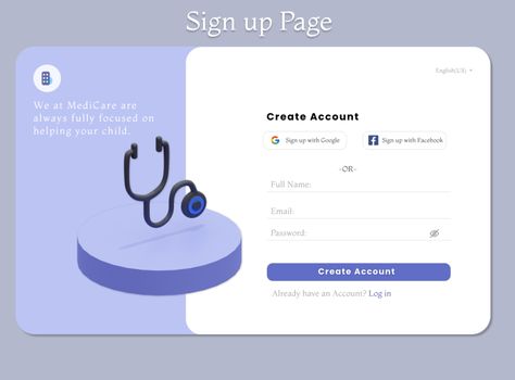 I am a new user of Figma just starting out my UI design journey. Here, I tried to design a sign-up page for a clinic or medical website. Of course, I used Figma to design this. Besides, I took the illustration from a site for free and icons as well. Please comment on the mistakes (if any). I would appreciate any suggestions. Thanks in advance. Hospital Website Ui Design, Medical App Ui Design, Teen Slang, Hospital Website, Login Page Design, Software Ui Design, Healthcare Website, Wireframe Website, Medical Website