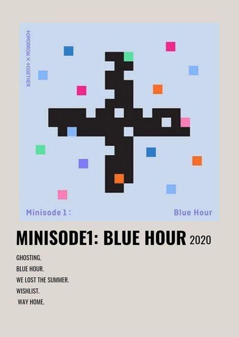 M1BH | TXT | Kpop | Album Blue Hour Txt, Minimalist Polaroid Poster, Minimalist Music, Music Poster Ideas, Film Posters Minimalist, Polaroid Poster, Music Poster Design, Pop Posters, Minimal Poster