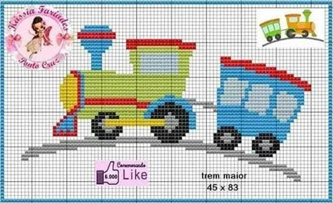 Train Cross Stitch Pattern, Sheep Cross Stitch, Cross Stitch Letter Patterns, Elephant Cross Stitch, Intarsia Sweater, Cross Stitch Boards, Baby Cross Stitch Patterns, Cross Stitch For Kids, Cross Stitch Letters