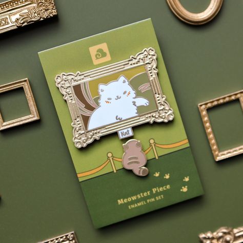 Enamel Pin Meowster Piece Pin Set - A set of 6 enamel pins featuring different cat breeds. Perfect for cat lovers or anyone who appreciates cute and unique jewelry. #cat #enamelpin #catlover . #Enamel_Pin_Backing_Card_Design #Pins_For_Bags #Enamel_Pin_Design #Making_Pins Different Cat Breeds, Enamel Pin Design, Cute Enamel Pins, Enamel Pin Display, Enamel Pin Collection, Jacket Fabric, Pin Design, Different Poses, Enamel Lapel Pin