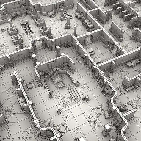 Dungeon Level Design, Modular Set Design, Low Poly Design, Dungeon Design, Concept Art Landscape, Fantasy Dungeon, Game Level Design, 3d Modeling Tutorial, Low Poly Games