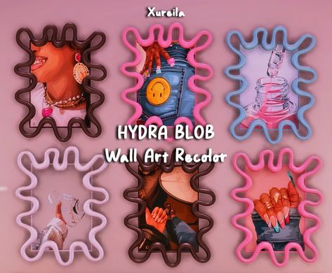 Xureila's HYDRA BLOB Wall Art Recolor 🤩 | Patreon Sims Baby, Sims 4 Traits, Sims 4 Cas Mods, Play Sims 4, Sims Packs, The Sims 4 Pc, Free Sims 4, The Sims 4 Packs, Sims 4 Body Mods