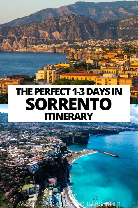 Sorrento Itinerary, Italian Holiday, Sorrento Italy, Italy Itinerary, Europe Itineraries, Beautiful Town, Italy Summer, The Amalfi Coast, Sorrento