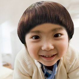 Korean Baby Boy Haircut, Ice Cream Cut Hair Boy, Mushroom Cut For Baby Girl, Asian Bowl Cut, Toddler Bowl Cut, Kids Bowl Cut, Apple Cut Hairstyle, Baby Hair Cut Style, Asian Bowls