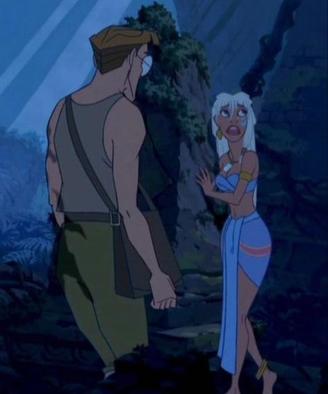 Halloween Costumes Couples Atlantis, The Lost Empire Of Atlantis, Atlantis Aesthetic Disney, Atlantis Halloween Costume Couple, Iconic Cartoon Couples Costumes, Atlantis Couple Costume, Milo And Kida Atlantis, Kida Atlantis Cosplay, Princess Kida Atlantis