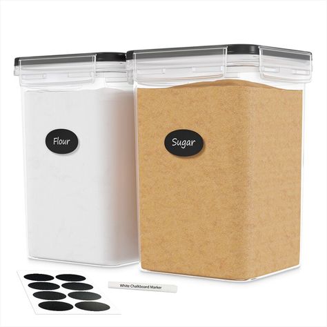 Temu Kitchen, Large Food Storage Containers, Pet Food Storage Container, Food Canisters, Pantry Organisation, Label Marker, Sugar Container, Pet Food Storage, Bulk Food