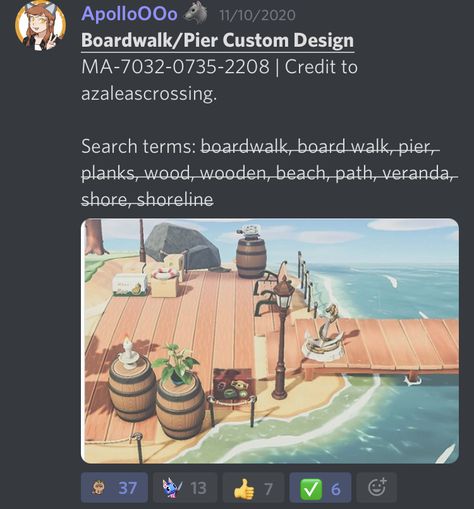 Anch Beach Path, Acnh Beach Boardwalk Design, Acnh Boardwalk Path, Boardwalk Acnh Code, Acnh Beach Boardwalk Design Code, Acnh Boardwalk Code, Animal Crossing Deck Code, Animal Crossing Boardwalk Code, Acnh Boardwalk Ideas