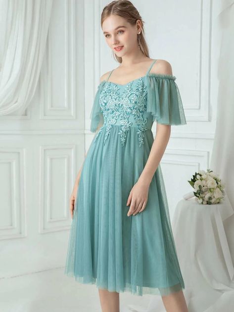 Hoco Dresses Knee Length, Grade 8 Graduation Dresses, Grade 8 Graduation, Blue Hoco Dress, Dresses Knee Length, Hoco Dress, Tulle Evening Dress, Custom Prom Dress, Graduation Dresses