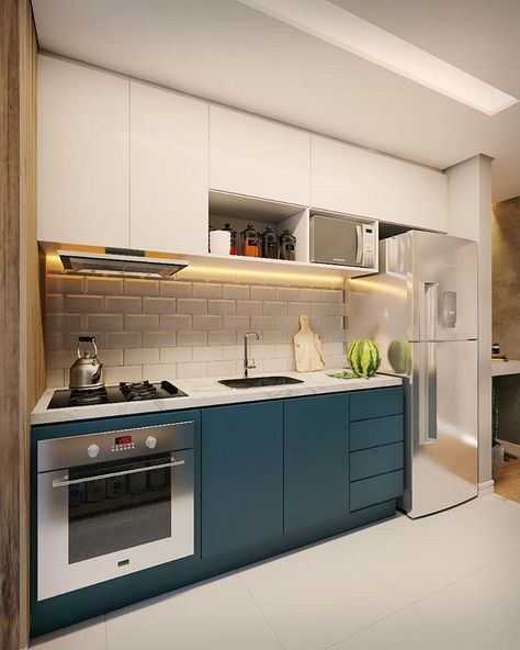 kitchen wall decor ideas simple modern Desain Pantry Dapur, Clean Kitchen Design, Small Kitchen Design Apartment, Tiny Kitchen Design, Ikea Kitchen Design, Desain Pantry, Kitchen Cabinets Decor, Kitchen Interior Design Decor, Kitchen Interior Design Modern