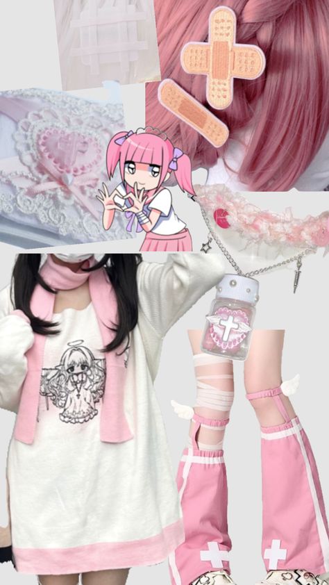 Yami Kawaii Fit Menhera Outfit Ideas, Yamikawaii Aesthetic, Medic Aesthetic, Yami Kawaii Aesthetic, Yami Kawaii Fashion, Menhera Kei, Oc Stuff, Yami Kawaii, Kawaii Aesthetic