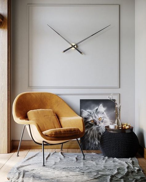 15 Professional Office Decor Ideas & Tips for Organizing Large Clock Wall Decor Living Rooms, Clock Decor Living Room, Modern Wall Clock Design, Office Wall Clock, Big Wall Clocks, Big Wall Decor, Large Wall Clock Modern, Office Decor Professional, Living Wall Decor