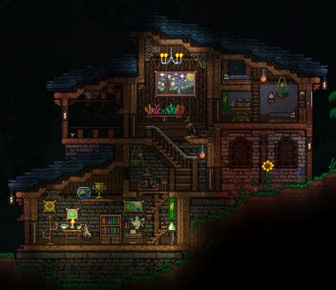 Terraria Mushroom House, Terraria Castle, Terraria Houses, Terraria Design, Terraria Tips, Terrarium Base, Terraria House Ideas, Terraria House Design, Terraria House