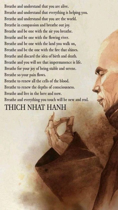 Prana Quotes, Tich Nhat Hanh Quotes, Breathwork Quotes, Zen Buddhism Quotes, Hata Yoga, Thich Nhat Hanh Quotes, Pranic Healing, Buddhist Wisdom, Buddha Quotes Inspirational