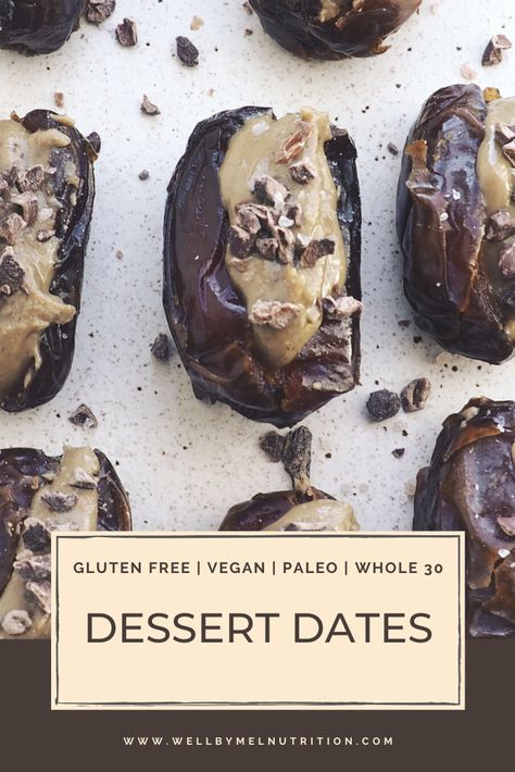 Recipes With Dates, Desserts With Dates, Paleo Apple Crisp, Chocolate Covered Banana Bites, Whole 30 Dessert, Strawberry Oatmeal Bars, Blueberry Crumble Bars, Stuffed Dates, Chocolate Covered Bananas