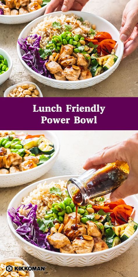 Healthy Lunch Bowls, Rice Bowl Recipe, Lunch Bowls, Healthy Bowls Recipes, Easy Rice, Rice Bowls Recipes, Power Bowls, Lunch Recipe, Lunch Bowl