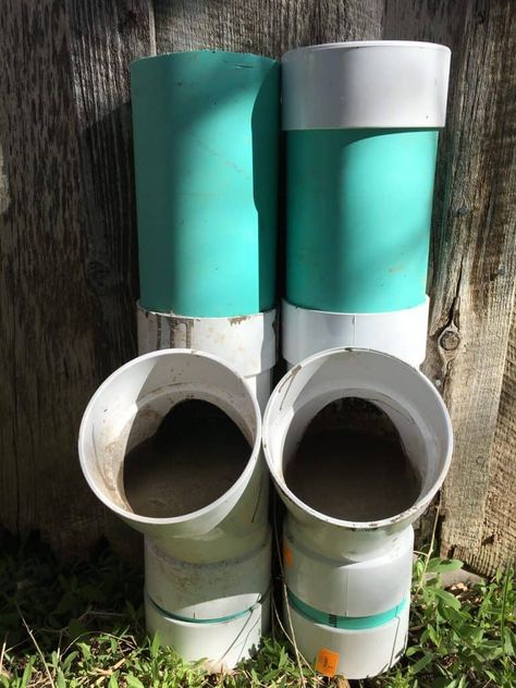 Easy DIY Goat Mineral Feeder Pvc Goat Mineral Feeder, Goat Mineral Feeder, Horse Stalls Diy, Goat Feeders, 4h Goats, Goat Hay Feeder, Goat Life, Goat Ideas, Goat Feeder