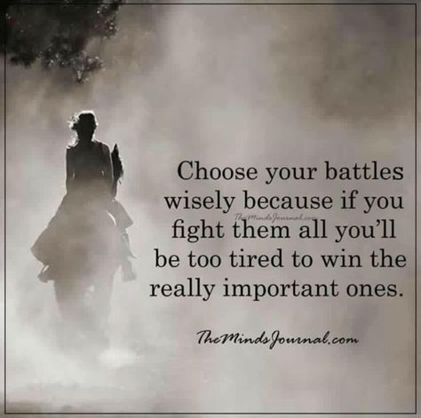 Choose your battles wisely because if you fight them all you'll be to tired to win the really important ones Battle Quotes, Choose Your Battles, Warrior Quotes, The Chaos, Quotable Quotes, Reality Quotes, Wise Quotes, True Words, Inspirational Quote