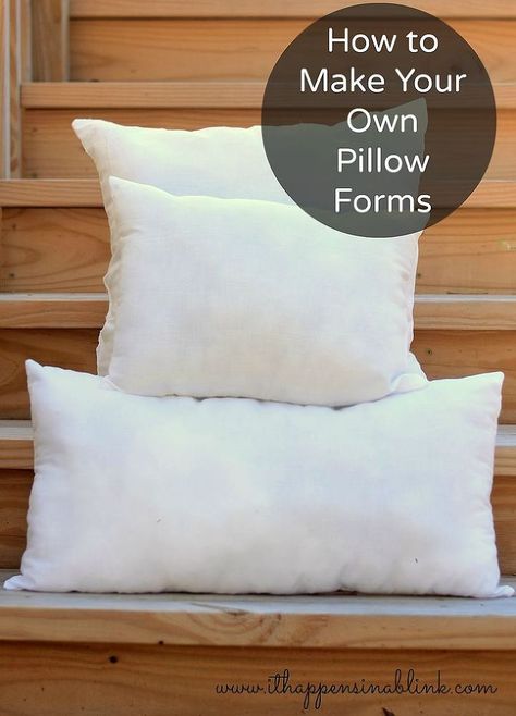 Melanie E's discussion on Hometalk. How to Make Your Own Pillow Forms or Pillow Inserts - Making your own pillow inserts is so easy and cheaper than buying them! Large Couch Pillows, Make Your Own Pillow, Diy Throw Pillows, Make A Pillow, Large Couch, Diy Pillow Covers, Diy Couch, Bantal Sofa, Throw Pillow Inserts