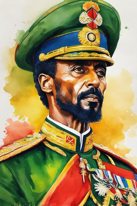 Emperor of Ethiopia, king Haile Selassie Haile Selassie Art, Ethiopian Melse, Ethiopian King Menelik, His Imperial Majesty Haile Selassie, Haile Selassie, Ethiopia, Creative Fashion, I Am Awesome