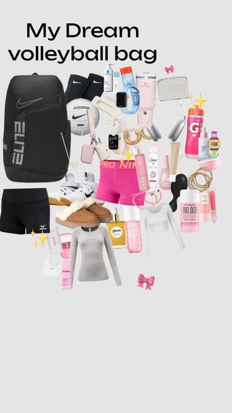 Cute Volleyball Outfits, Volleyball Motivation, Vollyball Outfits, School Backpack Essentials, Volleyball Outfit, Volleyball Tournament, Volleyball Bag, Preppy Travel, Health And Fitness Expo